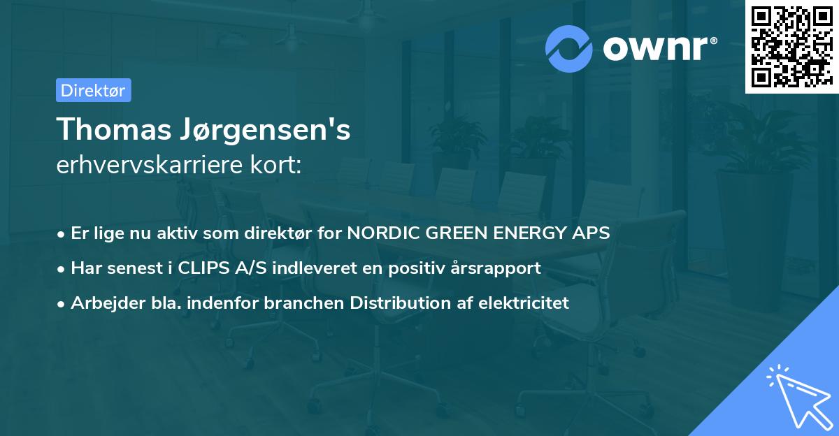 Thomas Jørgensen's erhvervskarriere kort