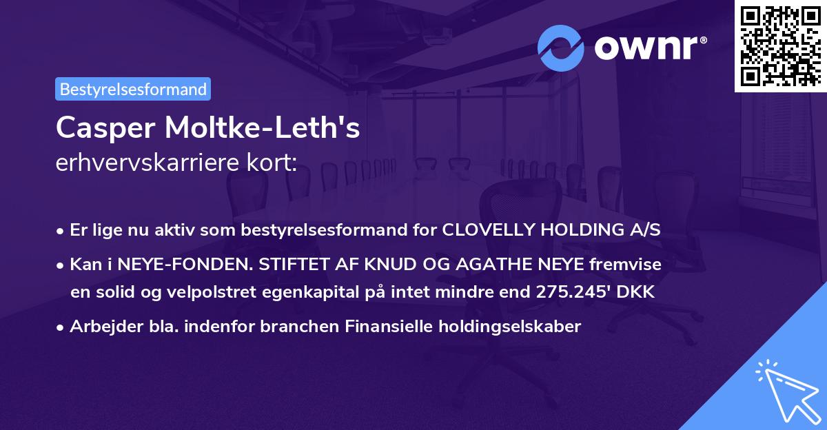 Casper Moltke-Leth's erhvervskarriere kort