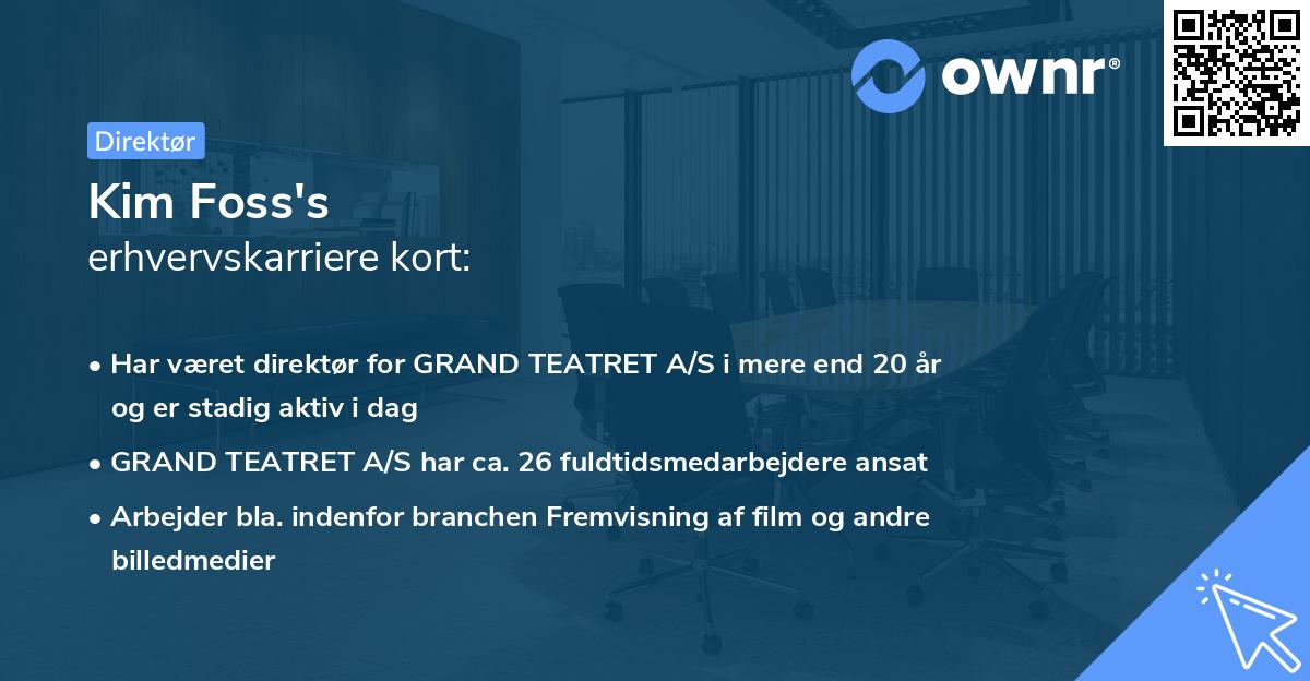 Kim Foss's erhvervskarriere kort