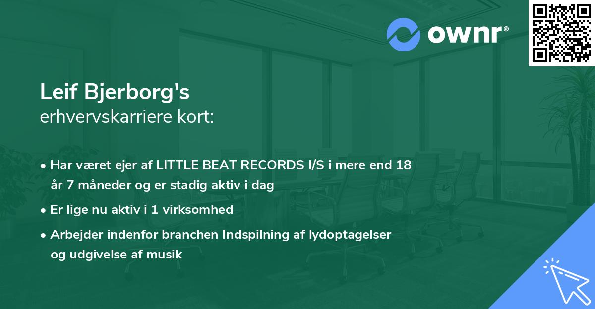 Leif Bjerborg's erhvervskarriere kort