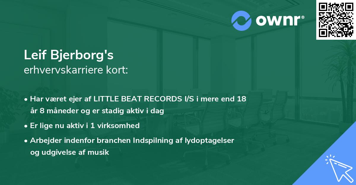 Leif Bjerborg's erhvervskarriere kort