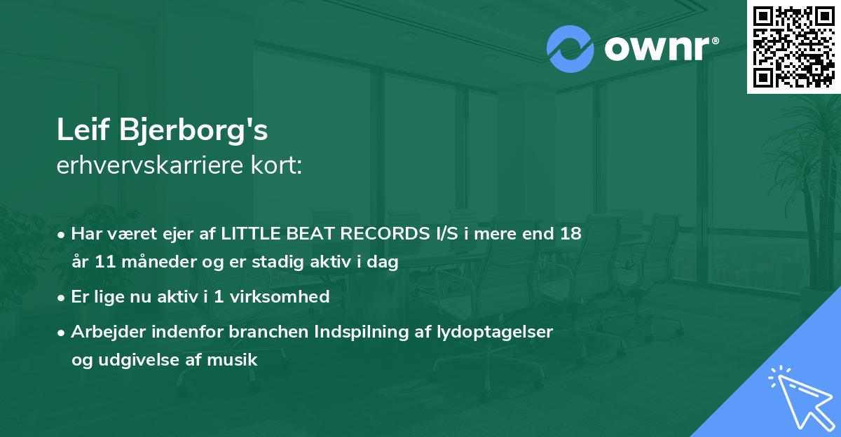 Leif Bjerborg's erhvervskarriere kort