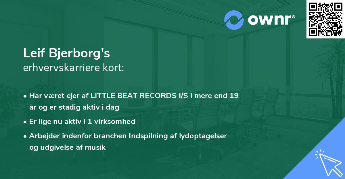 Leif Bjerborg's erhvervskarriere kort