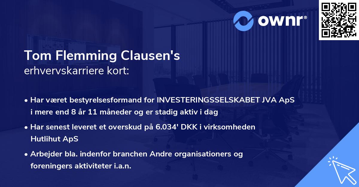 Tom Flemming Clausen's erhvervskarriere kort