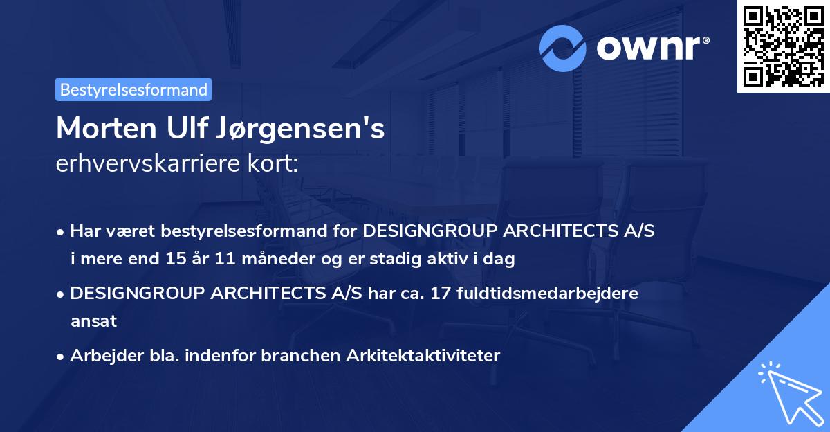 Morten Ulf Jørgensen's erhvervskarriere kort