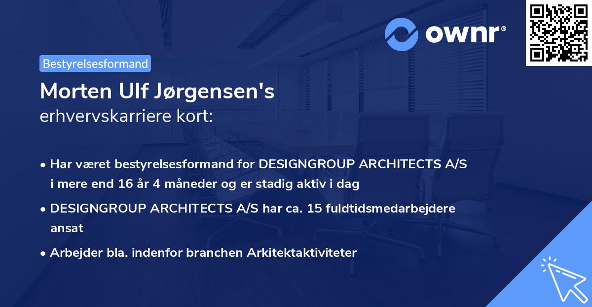 Morten Ulf Jørgensen's erhvervskarriere kort