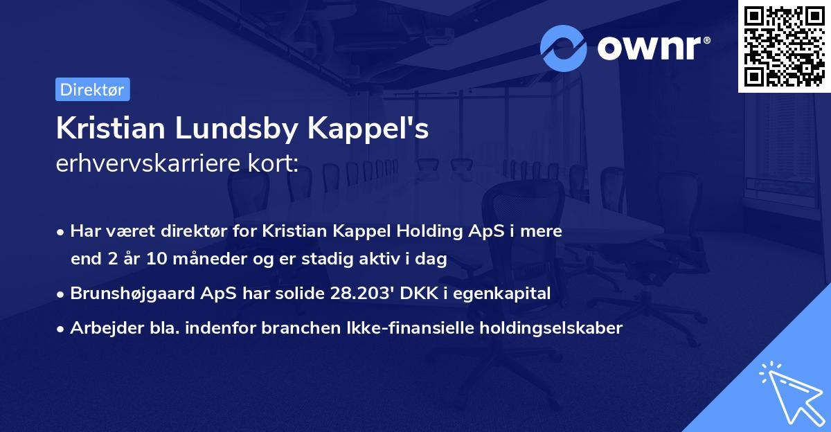 Kristian Lundsby Kappel's erhvervskarriere kort