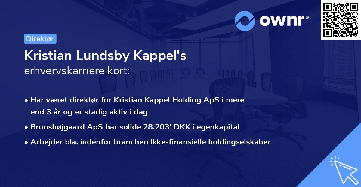 Kristian Lundsby Kappel's erhvervskarriere kort