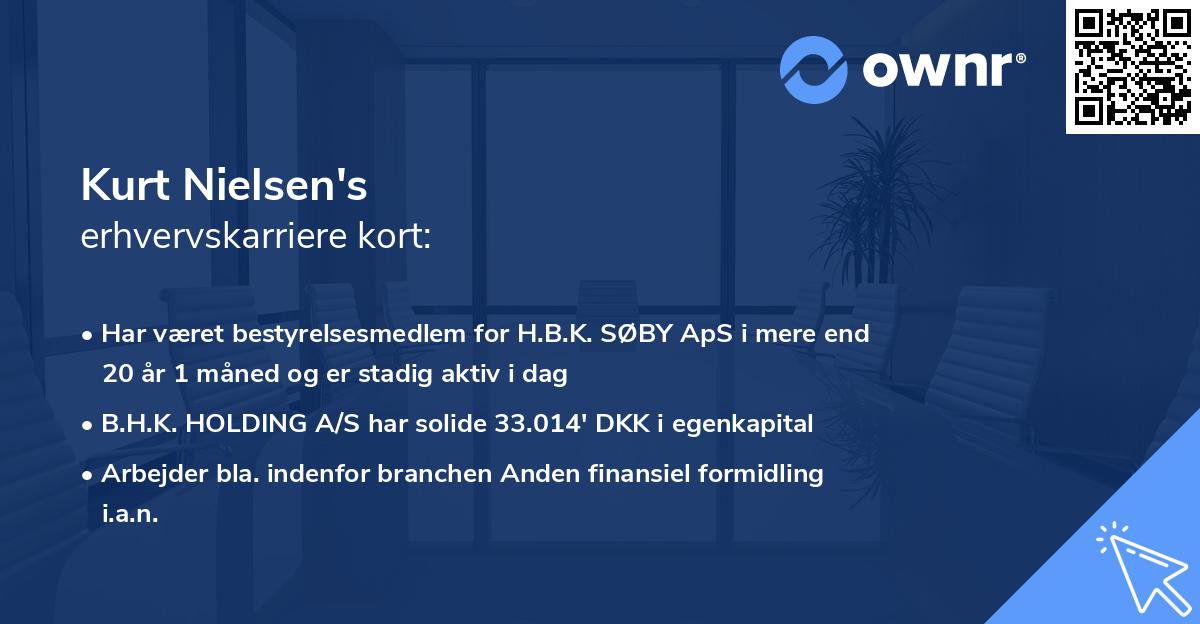 Kurt Nielsen's erhvervskarriere kort