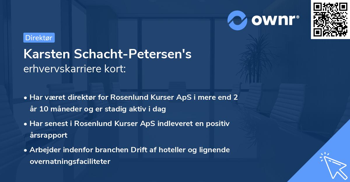 Karsten Schacht-Petersen's erhvervskarriere kort
