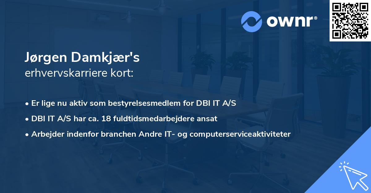Jørgen Damkjær's erhvervskarriere kort