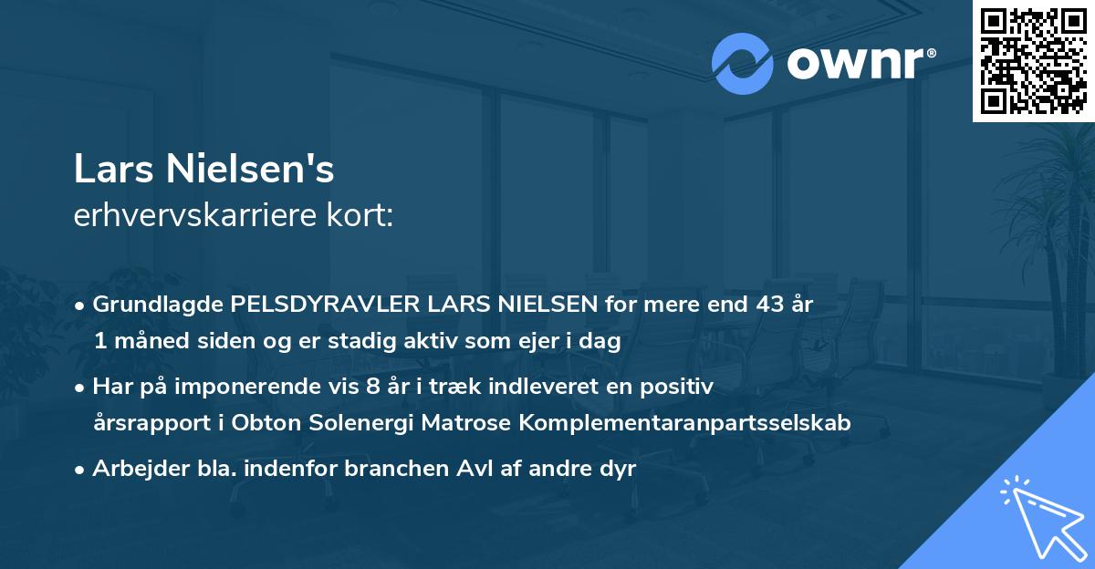 Lars Nielsen's erhvervskarriere kort