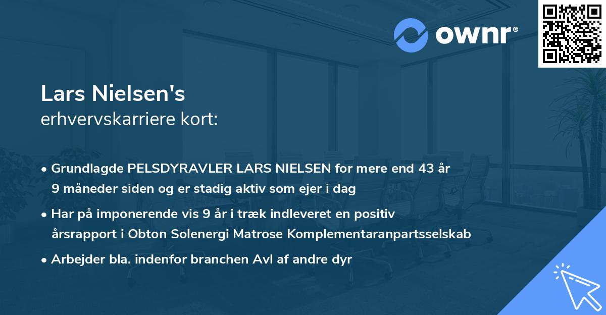 Lars Nielsen's erhvervskarriere kort