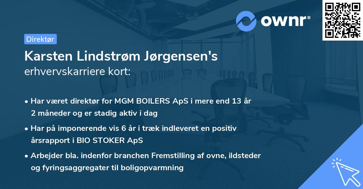 Karsten Lindstrøm Jørgensen's erhvervskarriere kort