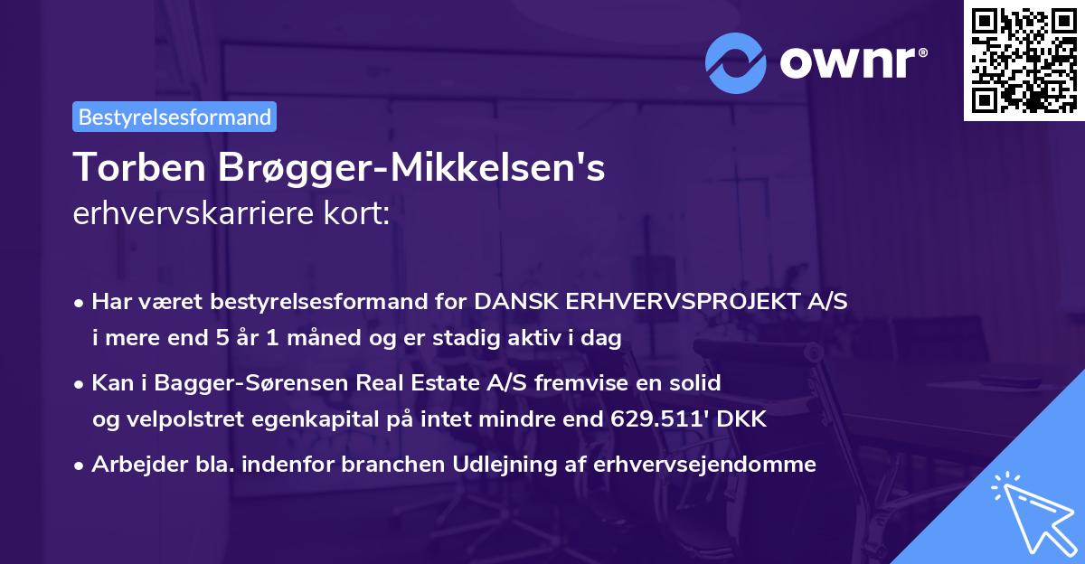 Torben Brøgger-Mikkelsen's erhvervskarriere kort