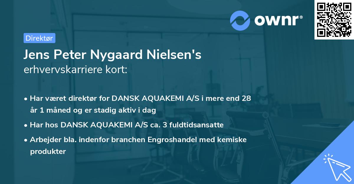 Jens Peter Nygaard Nielsen's erhvervskarriere kort