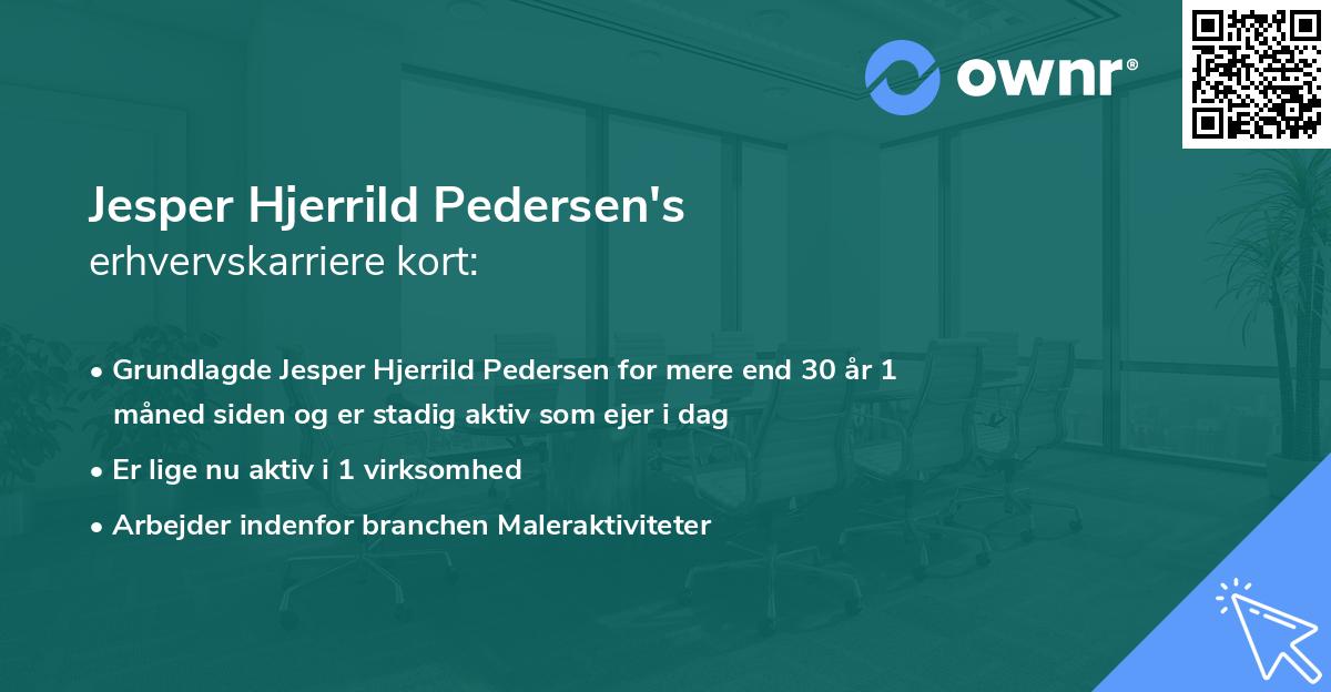 Jesper Hjerrild Pedersen's erhvervskarriere kort