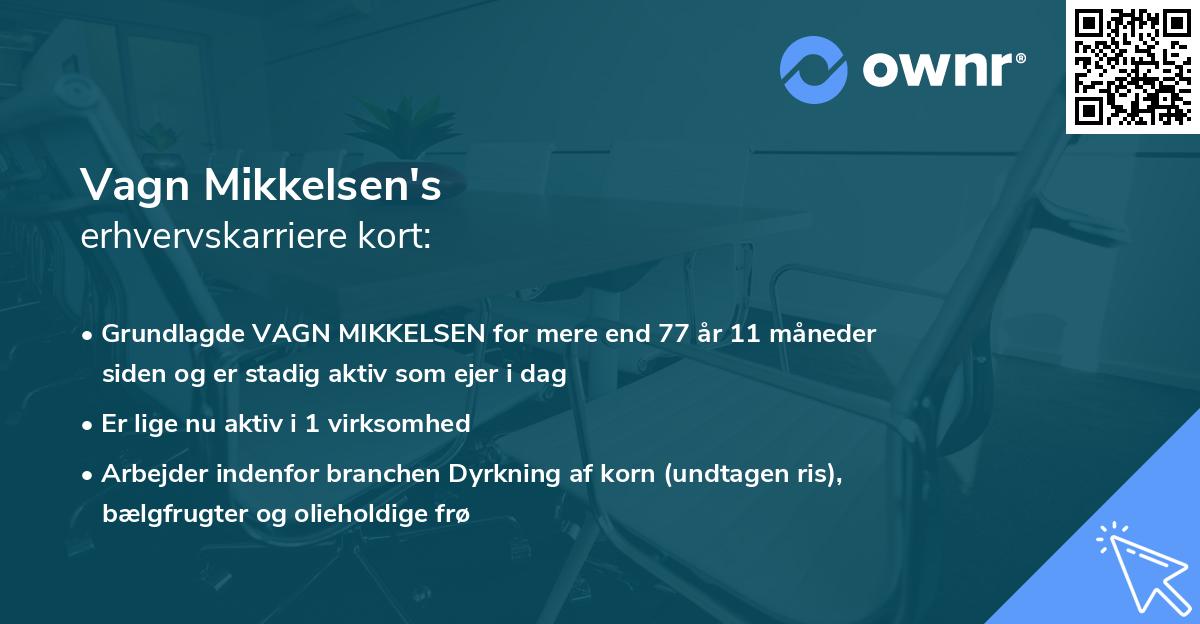 Vagn Mikkelsen's erhvervskarriere kort