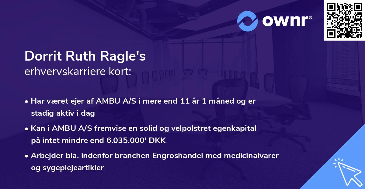 Dorrit Ruth Ragle's erhvervskarriere kort