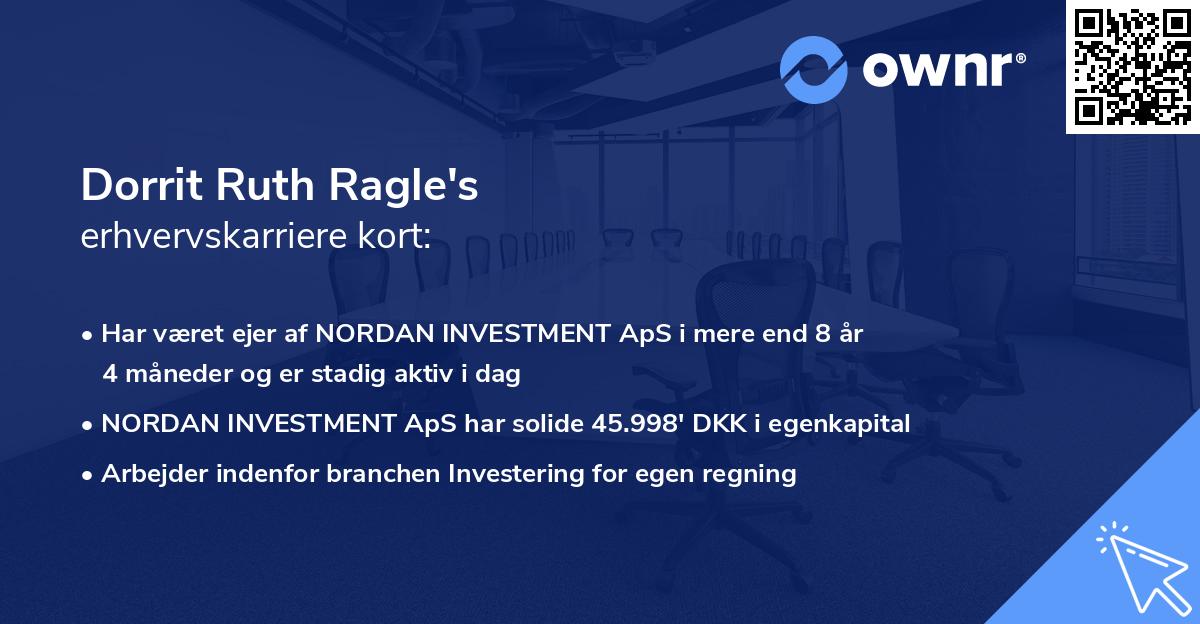 Dorrit Ruth Ragle's erhvervskarriere kort