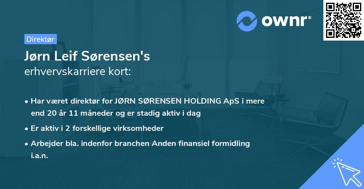Jørn Leif Sørensen's erhvervskarriere kort