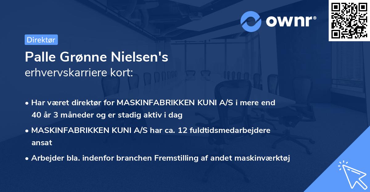 Palle Grønne Nielsen's erhvervskarriere kort