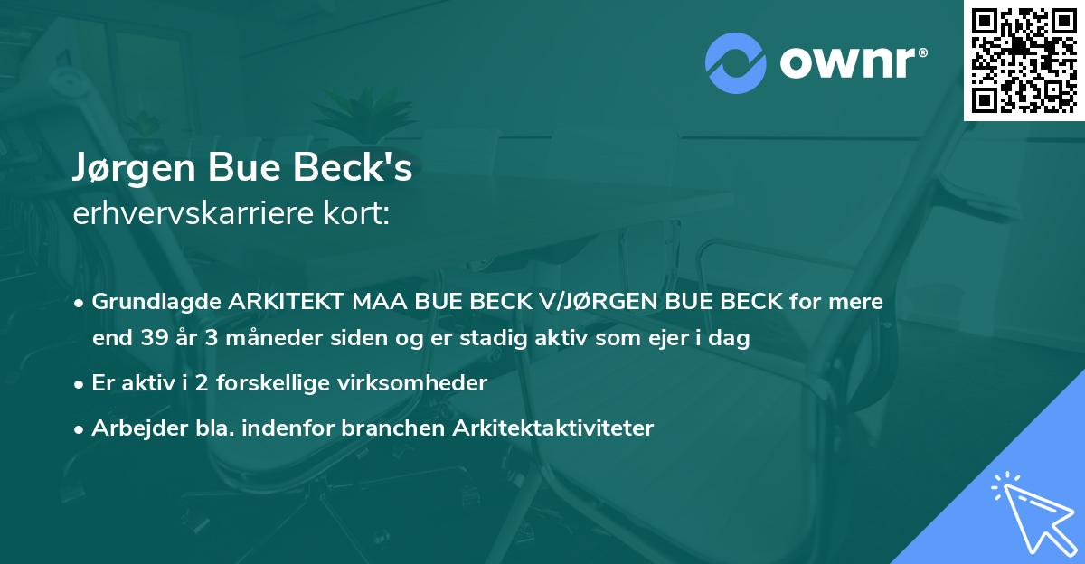 Jørgen Bue Beck's erhvervskarriere kort