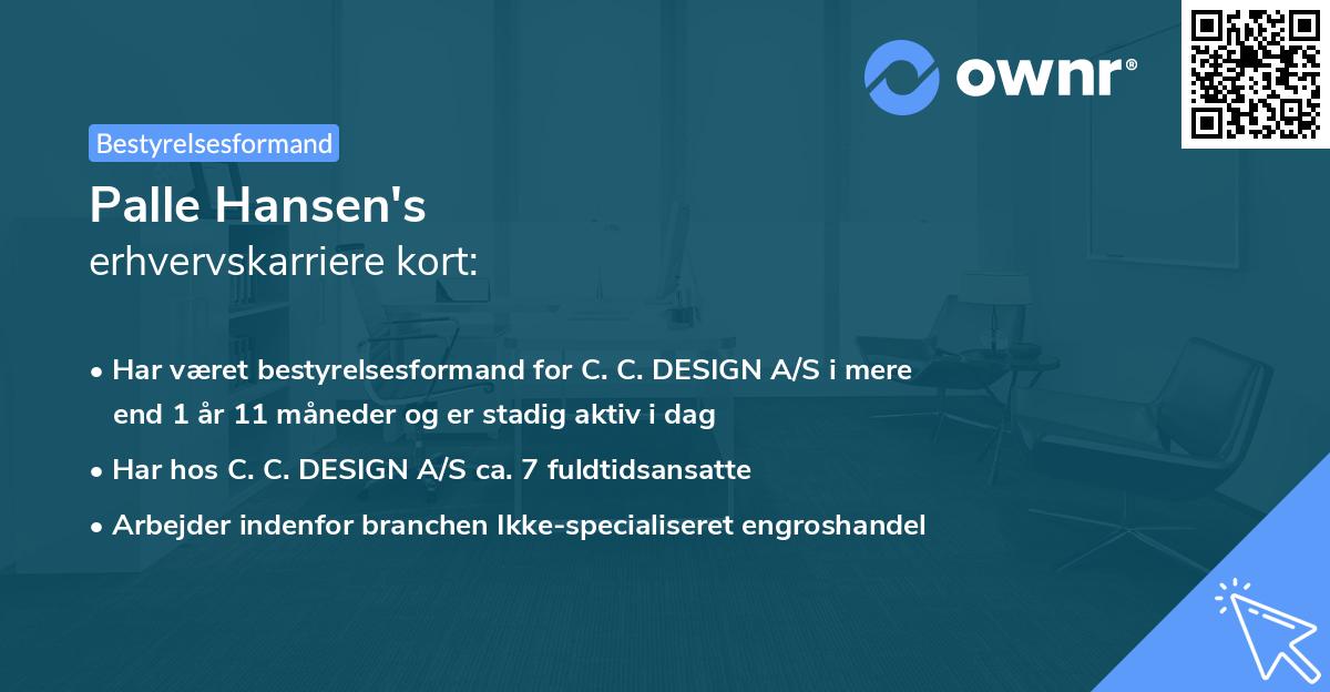 Palle Hansen's erhvervskarriere kort
