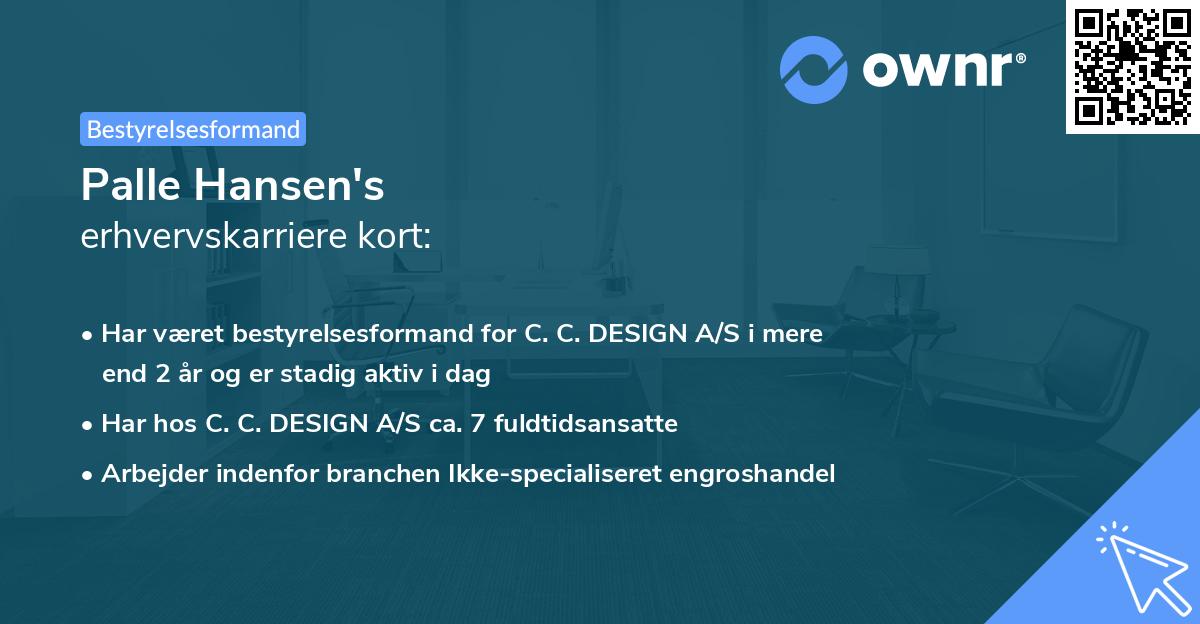 Palle Hansen's erhvervskarriere kort