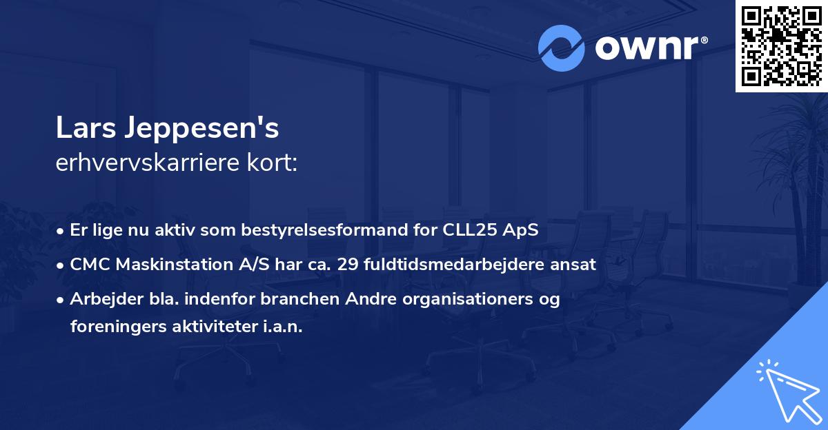Lars Jeppesen's erhvervskarriere kort