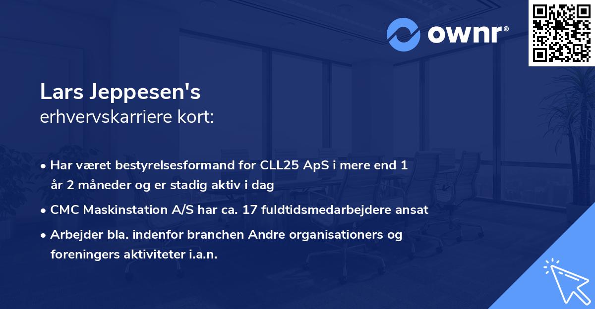 Lars Jeppesen's erhvervskarriere kort