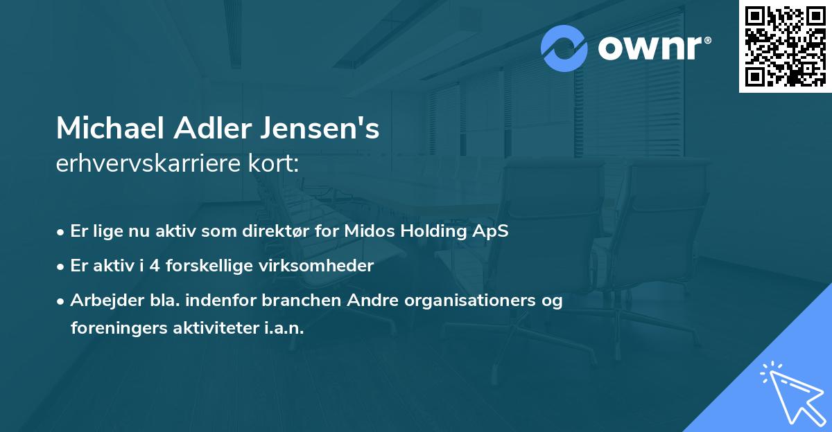 Michael Adler Jensen's erhvervskarriere kort