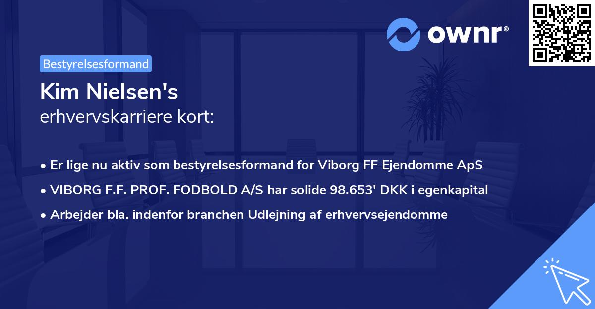 Kim Nielsen's erhvervskarriere kort