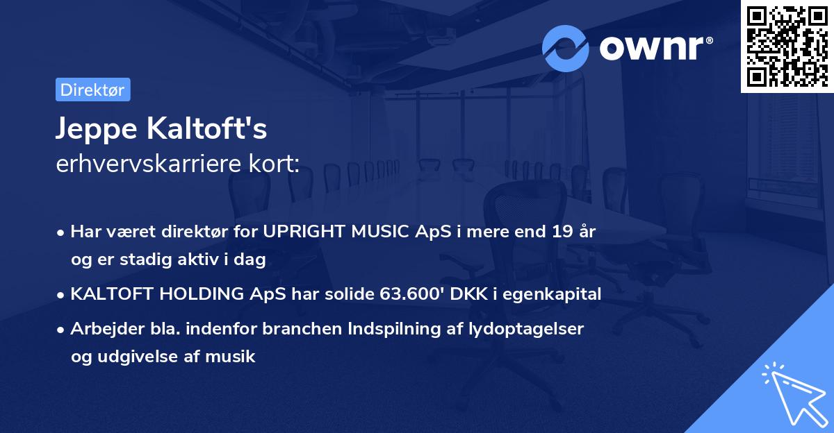 Jeppe Kaltoft's erhvervskarriere kort