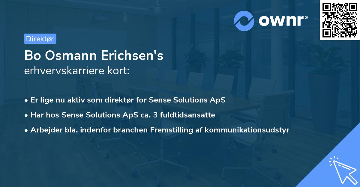 Bo Osmann Erichsen's erhvervskarriere kort