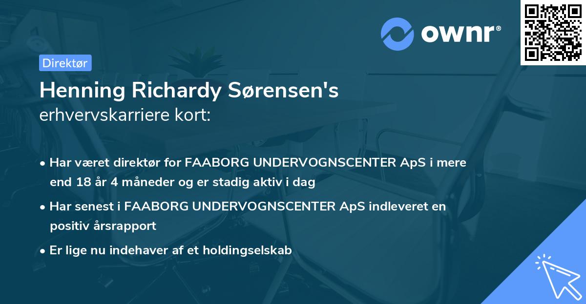 Henning Richardy Sørensen's erhvervskarriere kort