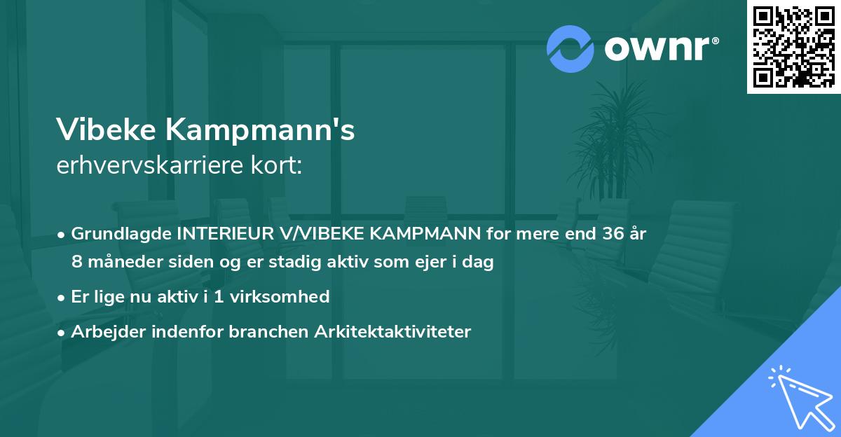 Vibeke Kampmann's erhvervskarriere kort