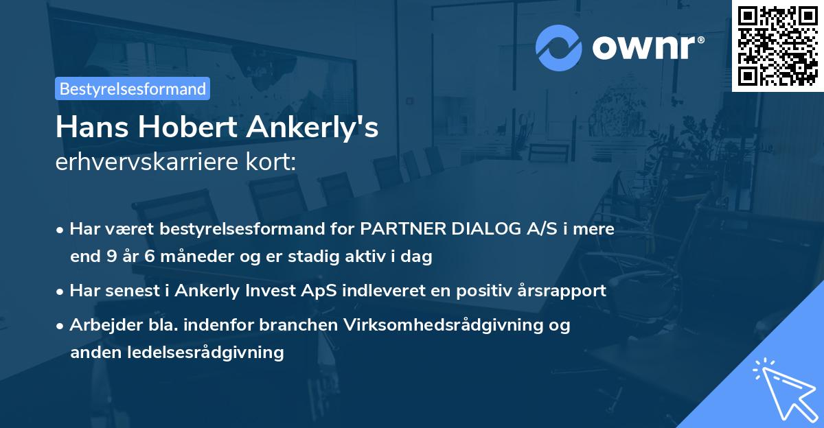 Hans Hobert Ankerly's erhvervskarriere kort