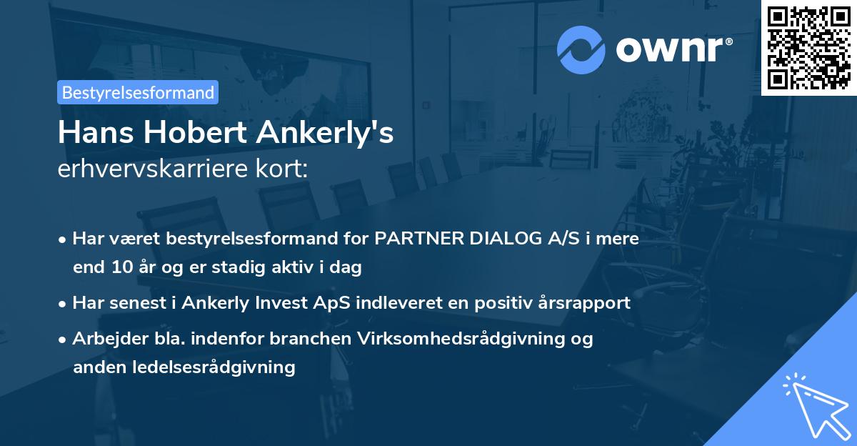 Hans Hobert Ankerly's erhvervskarriere kort