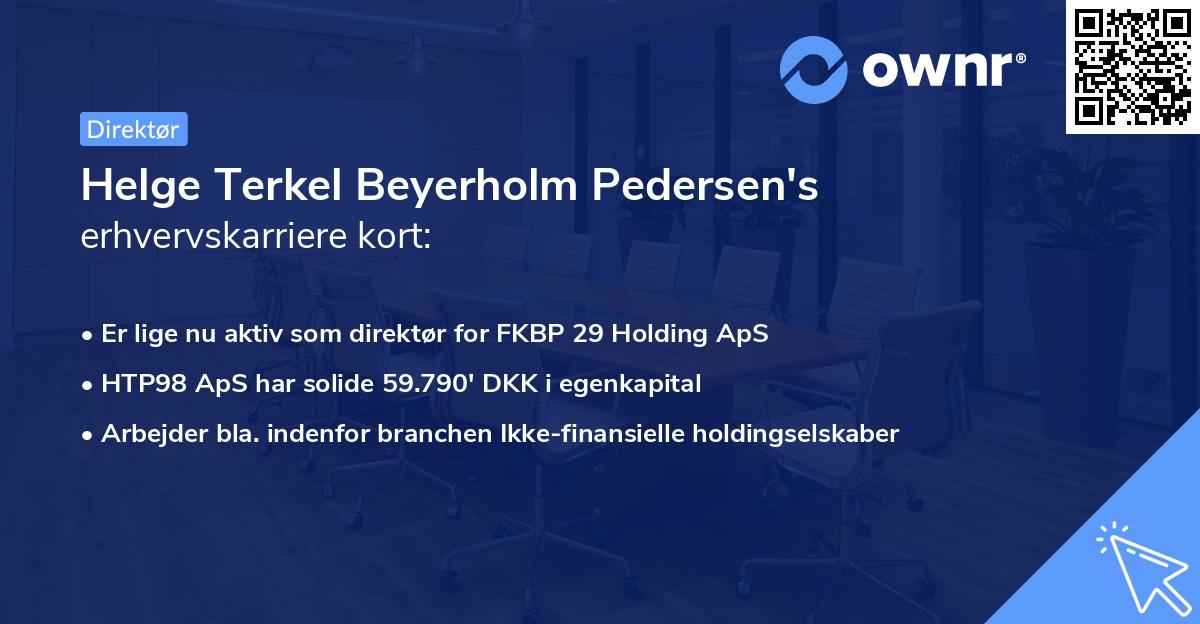 Helge Terkel Beyerholm Pedersen's erhvervskarriere kort