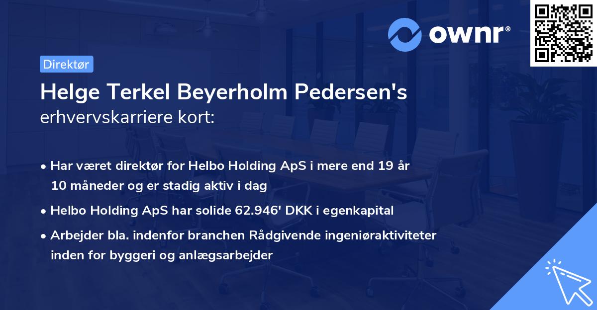 Helge Terkel Beyerholm Pedersen's erhvervskarriere kort