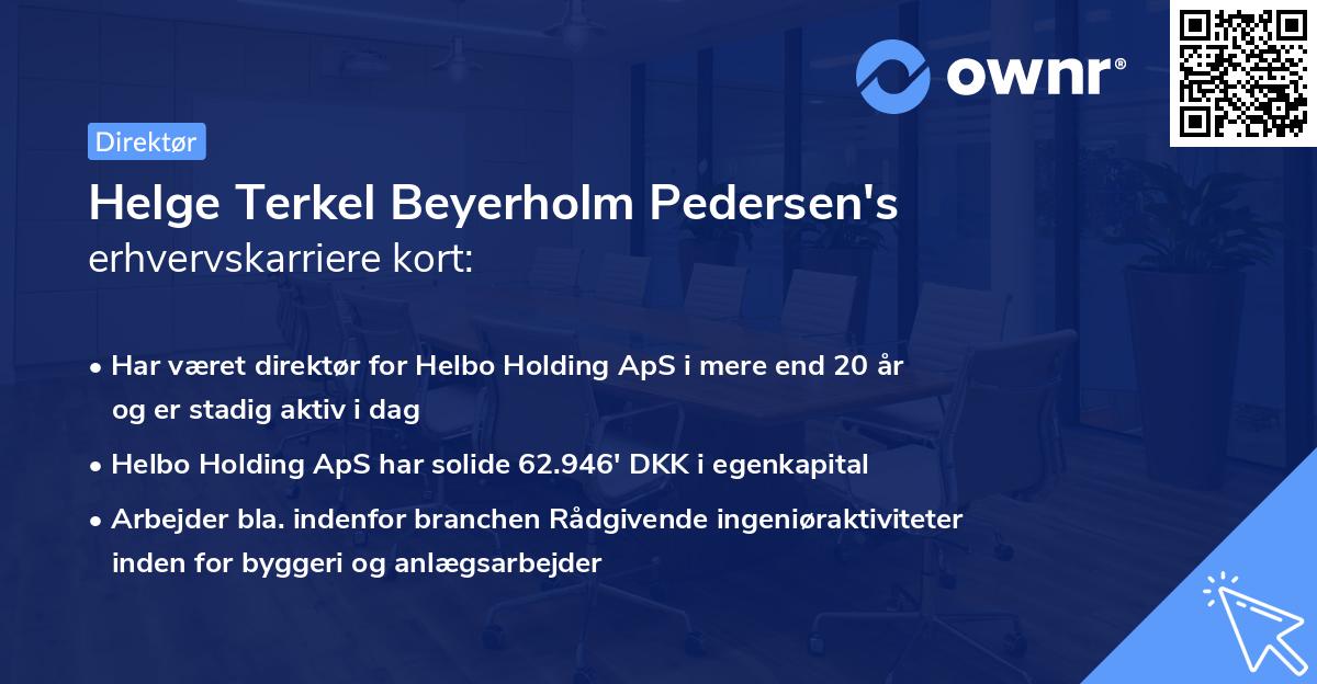 Helge Terkel Beyerholm Pedersen's erhvervskarriere kort