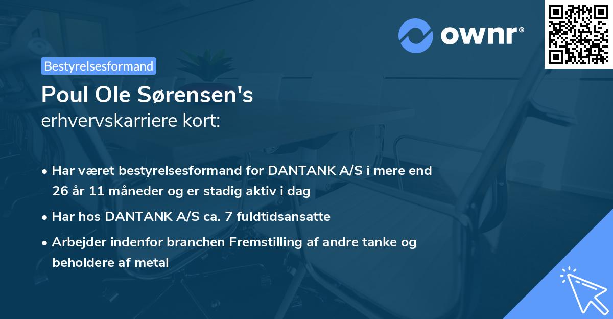 Poul Ole Sørensen's erhvervskarriere kort