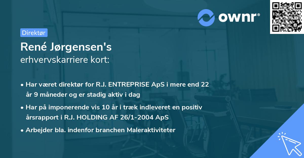 René Jørgensen's erhvervskarriere kort