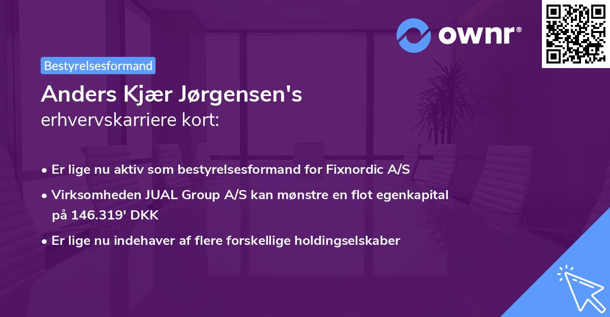 Anders Kjær Jørgensen's erhvervskarriere kort