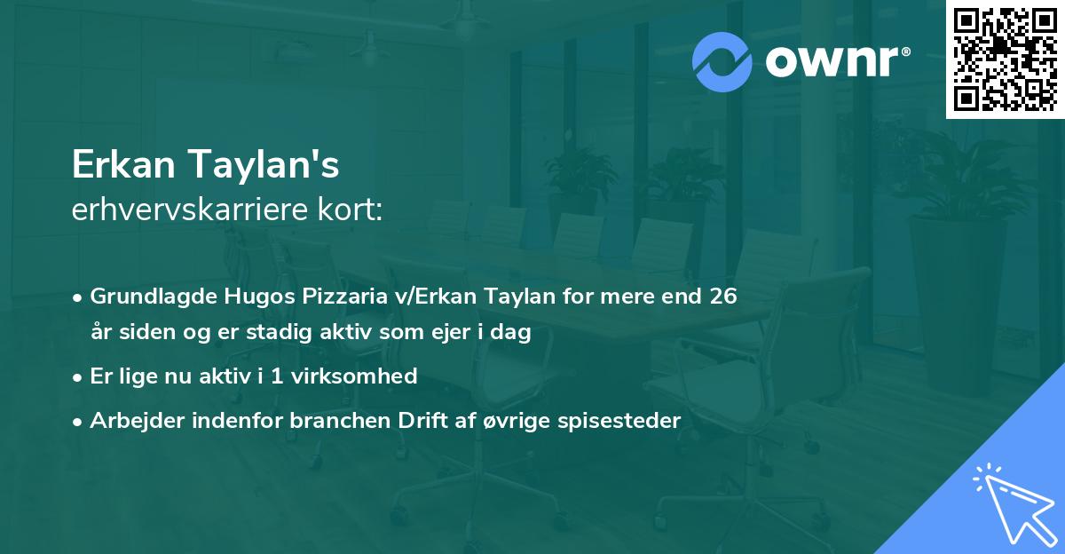 Erkan Taylan's erhvervskarriere kort