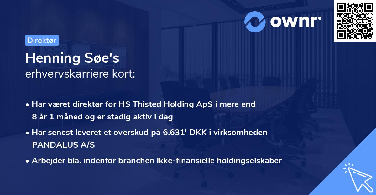 Henning Søe's erhvervskarriere kort
