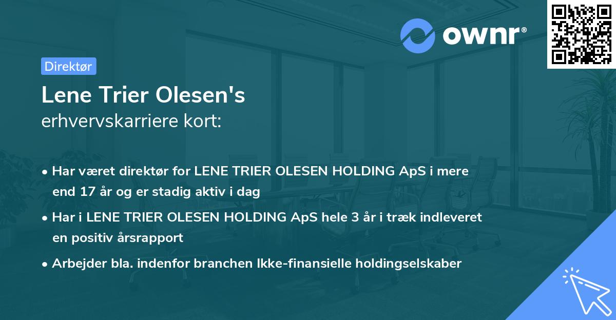 Lene Trier Olesen's erhvervskarriere kort