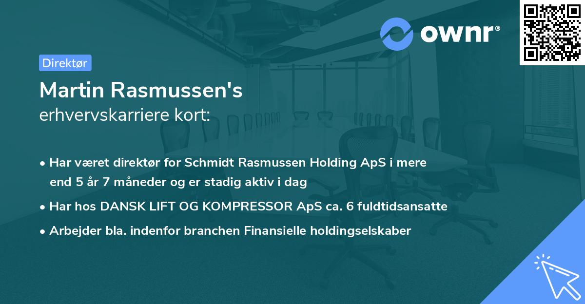Martin Rasmussen's erhvervskarriere kort