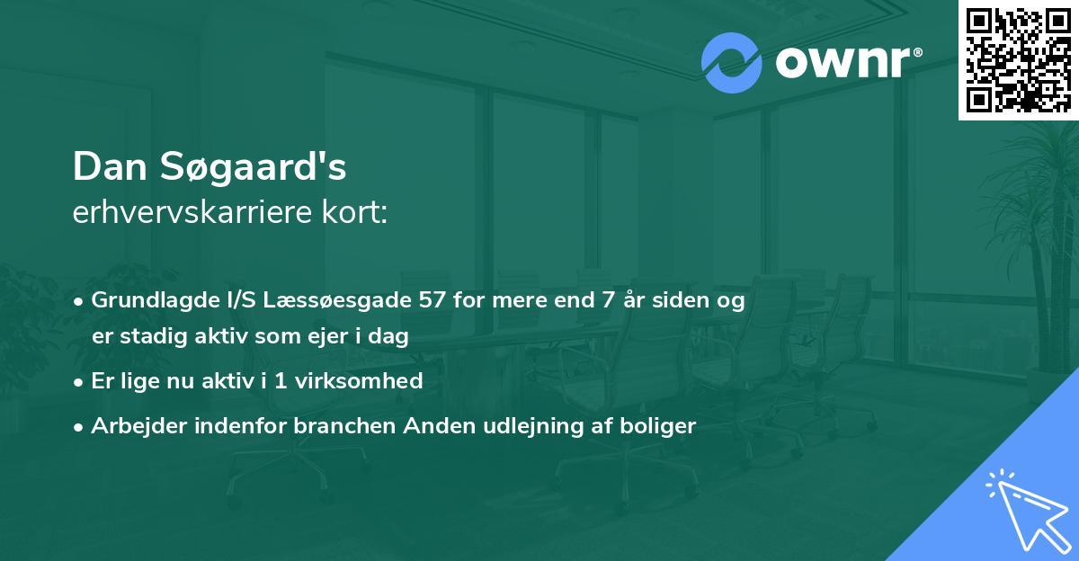 Dan Søgaard's erhvervskarriere kort